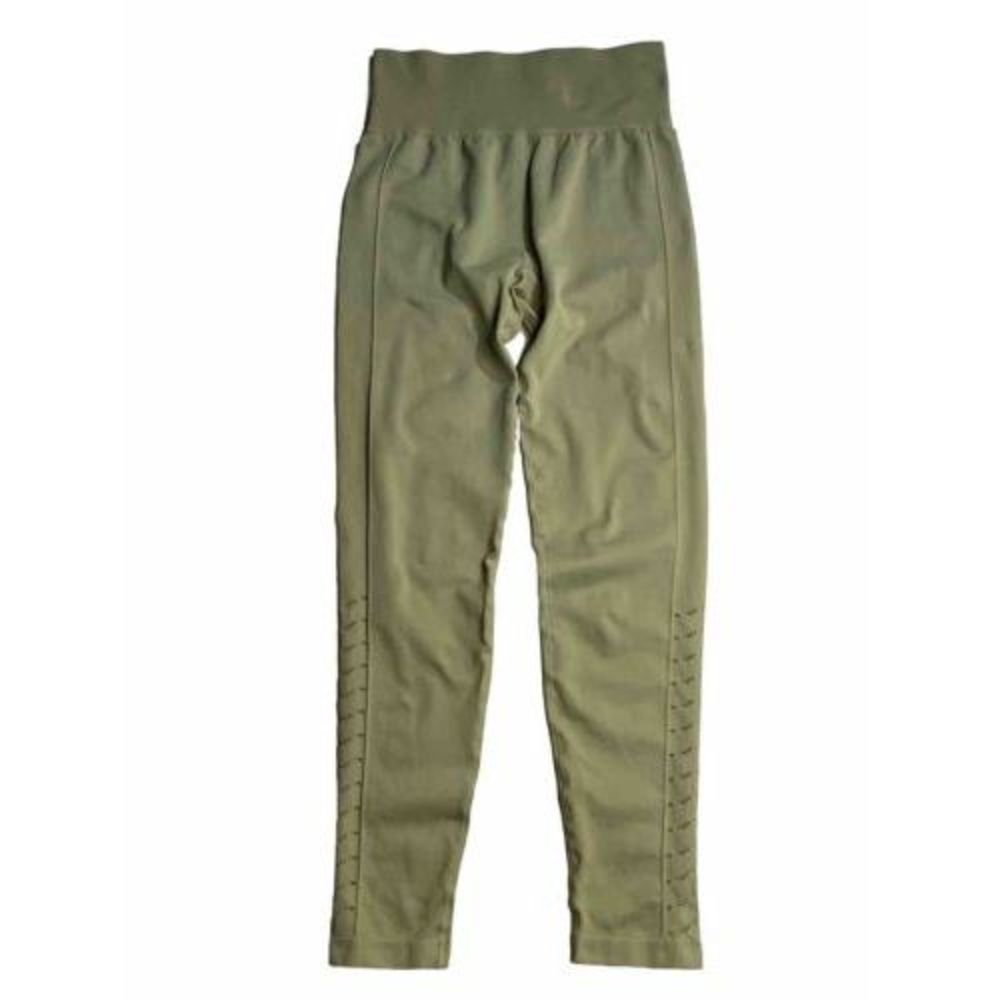 Cotton: On Body Women's Athletic Compression Leggings Olive Green Size‎ XS